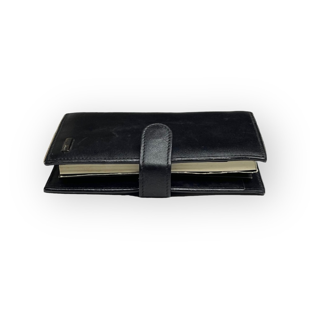 Vintage: Gucci ♛ Small Leather Daily Organizer Book ♛ Gold Logo Hardware Plaque - Picture 6 of 16